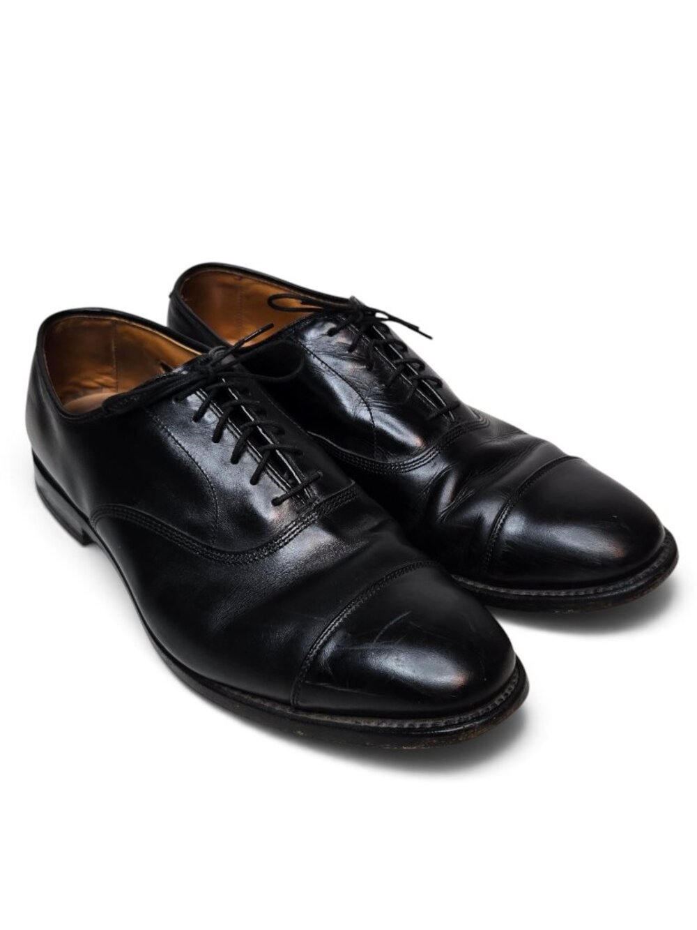 Allen Edmonds Park Avenue Dress Shoes Cap Toe Black Leather Office Dressy 10